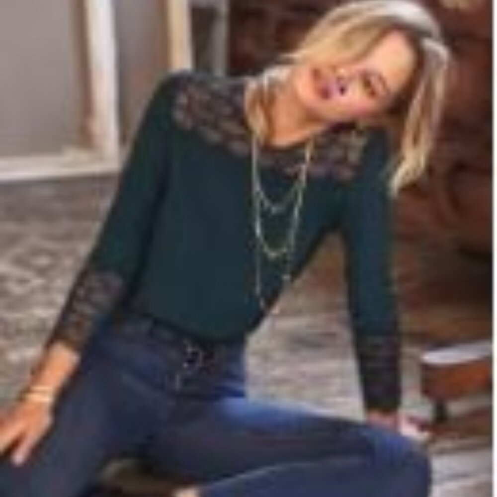 Sezane Aziliz Blouse. Vert Foncé. - Size 40